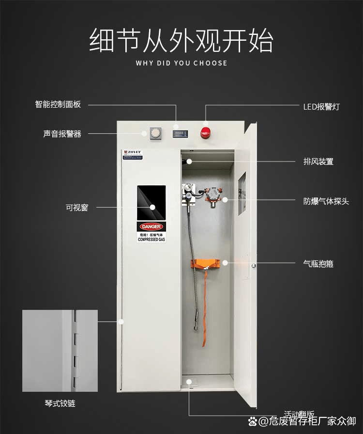 智能報警氣瓶柜細節(jié)